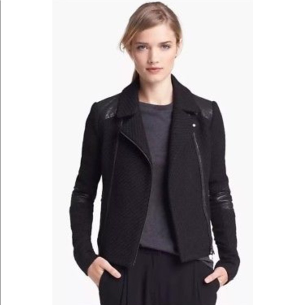 ♥️ Vince leather and Wool Moto Jacket